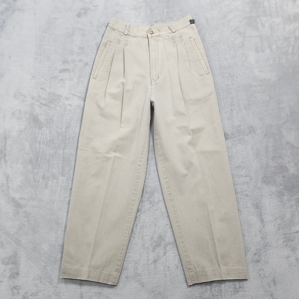 Vintage The North Face Pants Womens 8 Beige Painted Trillium Pleated Chino Khaki